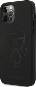 Karl Lagerfeld Karl Lagerfeld KLHCP12LSILTTBK iPhone 12 Pro Max 6,7" czarny/black Silicone Ikonik Outline 2