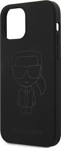 Karl Lagerfeld Karl Lagerfeld KLHCP12LSILTTBK iPhone 12 Pro Max 6,7" czarny/black Silicone Ikonik Outline 6