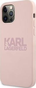 Karl Lagerfeld Karl Lagerfeld KLHCP12LSTKLTLP iPhone 12 Pro Max 6,7" Silicone Stack Logo różowy/pink 2