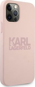Karl Lagerfeld Karl Lagerfeld KLHCP12LSTKLTLP iPhone 12 Pro Max 6,7" Silicone Stack Logo różowy/pink 4