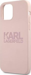 Karl Lagerfeld Karl Lagerfeld KLHCP12LSTKLTLP iPhone 12 Pro Max 6,7" Silicone Stack Logo różowy/pink 6