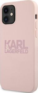 Karl Lagerfeld Karl Lagerfeld KLHCP12SSTKLTLP iPhone 12 mini 5,4" Silicone Stack Logo różowy/pink 2