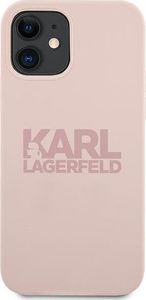Karl Lagerfeld Karl Lagerfeld KLHCP12SSTKLTLP iPhone 12 mini 5,4" Silicone Stack Logo różowy/pink 3