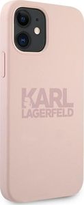 Karl Lagerfeld Karl Lagerfeld KLHCP12SSTKLTLP iPhone 12 mini 5,4" Silicone Stack Logo różowy/pink 4