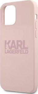 Karl Lagerfeld Karl Lagerfeld KLHCP12SSTKLTLP iPhone 12 mini 5,4" Silicone Stack Logo różowy/pink 6