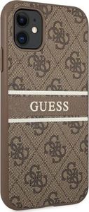 Guess Guess GUHCN614GDBR iPhone 11 6,1" brązowy/brown hardcase 4G Stripe 4