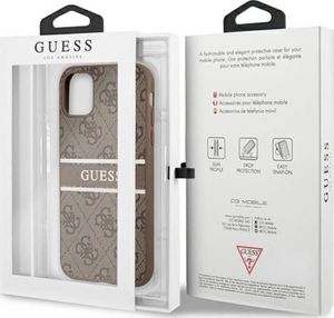 Guess Guess GUHCN614GDBR iPhone 11 6,1" brązowy/brown hardcase 4G Stripe 8
