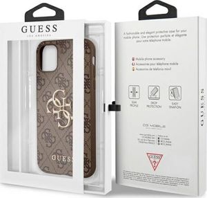 Guess Guess GUHCN614GMGBR iPhone 11 6,1 brązowy/brown hardcase 4G Big Metal Logo 8