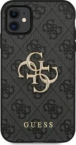 Guess Guess GUHCN614GMGGR iPhone 11 6,1" szary/grey hardcase 4G Big Metal Logo 3