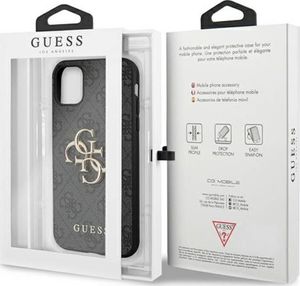 Guess Guess GUHCN614GMGGR iPhone 11 6,1" szary/grey hardcase 4G Big Metal Logo 8