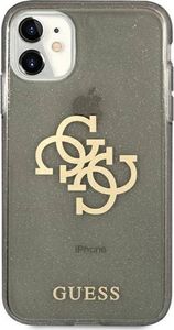 Guess Guess GUHCN61PCUGL4GBK iPhone 11 6,1" czarny/black hard case Glitter 4G Big Logo 3