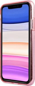 Guess Guess GUHCN61PCUGL4GPI iPhone 11 6,1" różowy/pink hard case Glitter 4G Big Logo 5