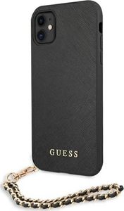 Guess Guess GUHCN61SASGBK iPhone 11 6,1" czarny/black hardcase Saffiano Chain 2