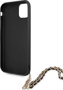 Guess Guess GUHCN61SASGBK iPhone 11 6,1" czarny/black hardcase Saffiano Chain 7