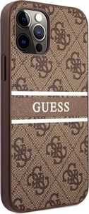 Guess Guess GUHCP12L4GDBR iPhone 12 Pro Max 6,7" brązowy/brown hardcase 4G Stripe 4