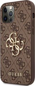 Guess Guess GUHCP12L4GMGBR iPhone 12 Pro Max 6,7" brązowy/brown hardcase 4G Big Metal Logo 2