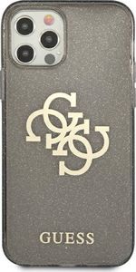 Guess Guess GUHCP12LPCUGL4GBK iPhone 12 Pro Max 6,7" czarny/black hard case Glitter 4G Big Logo 3