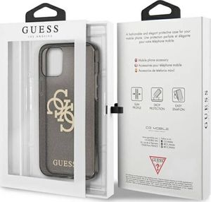 Guess Guess GUHCP12LPCUGL4GBK iPhone 12 Pro Max 6,7" czarny/black hard case Glitter 4G Big Logo 8