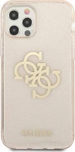 Guess Guess GUHCP12LPCUGL4GGO iPhone 12 Pro Max 6,7" złoty/gold hard case Glitter 4G Big Logo 3