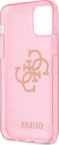 Guess Guess GUHCP12LPCUGL4GPI iPhone 12 Pro Max 6,7" różowy/pink hard case Glitter 4G Big Logo 7