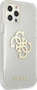 Guess Guess GUHCP12LPCUGL4GTR iPhone 12 Pro Max 6,7" transparent hard case Glitter 4G Big Logo 4