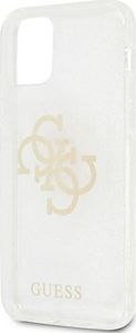 Guess Guess GUHCP12LPCUGL4GTR iPhone 12 Pro Max 6,7" transparent hard case Glitter 4G Big Logo 6