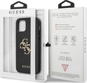Guess Guess GUHCP12LSA4GGBK iPhone 12 Pro Max 6,7" czarny/black hardcase Saffiano 4G Metal Logo 8