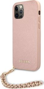 Guess Guess GUHCP12LSASGPI iPhone 12 Pro Max 6,7" różowy/pink hardcase Saffiano Chain 2