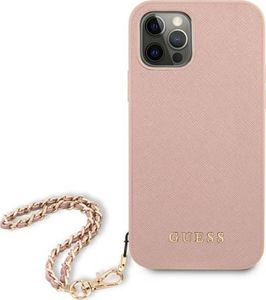 Guess Guess GUHCP12LSASGPI iPhone 12 Pro Max 6,7" różowy/pink hardcase Saffiano Chain 3
