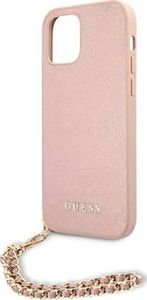 Guess Guess GUHCP12LSASGPI iPhone 12 Pro Max 6,7" różowy/pink hardcase Saffiano Chain 6