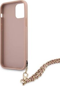 Guess Guess GUHCP12LSASGPI iPhone 12 Pro Max 6,7" różowy/pink hardcase Saffiano Chain 7