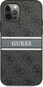 Guess Guess GUHCP12M4GDGR iPhone 12/12 Pro 6,1" szary/grey hardcase 4G Stripe 3