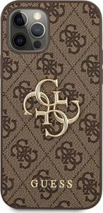 Guess Guess GUHCP12M4GMGBR iPhone 12/12 Pro 6,1" brązowy/brown hardcase 4G Big Metal Logo 3