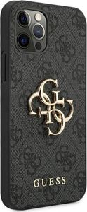 Guess Guess GUHCP12M4GMGGR iPhone 12/12 Pro 6,1" szary/grey hardcase 4G Big Metal Logo 4