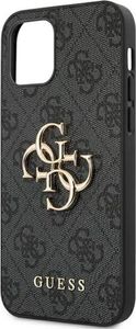 Guess Guess GUHCP12M4GMGGR iPhone 12/12 Pro 6,1" szary/grey hardcase 4G Big Metal Logo 6