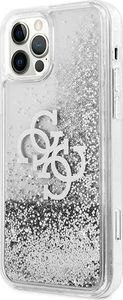 Guess Guess GUHCP12MLG4GSI iPhone 12/12 Pro 6,1" srebrny/silver hardcase 4G Big Liquid Glitter 2