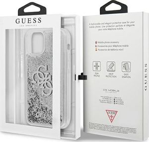 Guess Guess GUHCP12MLG4GSI iPhone 12/12 Pro 6,1" srebrny/silver hardcase 4G Big Liquid Glitter 8