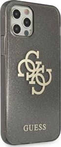 Guess Guess GUHCP12MPCUGL4GBK iPhone 12/12 Pro 6,1" czarny/black hard case Glitter 4G Big Logo 4