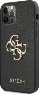 Guess Guess GUHCP12MSA4GGBK iPhone 12/12 Pro 6,1" czarny/black hardcase Saffiano 4G Metal Logo 2
