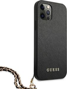 Guess Guess GUHCP12MSASGBK iPhone 12/12 Pro 6,1" czarny/black hardcase Saffiano Chain 4