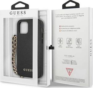 Guess Guess GUHCP12MSASGBK iPhone 12/12 Pro 6,1" czarny/black hardcase Saffiano Chain 8