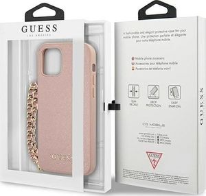 Guess Guess GUHCP12MSASGPI iPhone 12/12 Pro 6,1" różowy/pink hardcase Saffiano Chain 8