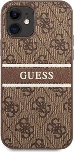 Guess Guess GUHCP12S4GDBR iPhone 12 mini 5,4" brązowy/brown hardcase 4G Stripe 3