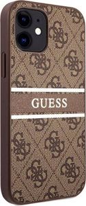Guess Guess GUHCP12S4GDBR iPhone 12 mini 5,4" brązowy/brown hardcase 4G Stripe 4