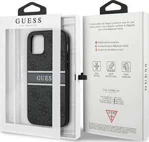 Guess Guess GUHCP12S4GDGR iPhone 12 mini 5,4" szary/grey hardcase 4G Stripe 8