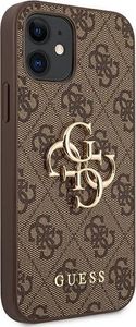 Guess Guess GUHCP12S4GMGBR iPhone 12 mini 5,4" brązowy/brown hardcase 4G Big Metal Logo 4