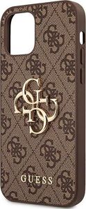 Guess Guess GUHCP12S4GMGBR iPhone 12 mini 5,4" brązowy/brown hardcase 4G Big Metal Logo 6