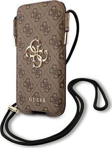 Guess Guess Torebka na telefon GUHCP12M4GPSBR 6,1" brązowy/brown 4G Metal Logo 1