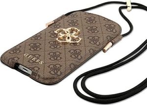 Guess Guess Torebka na telefon GUHCP12M4GPSBR 6,1" brązowy/brown 4G Metal Logo 4