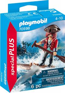 Playmobil Pirat z tratwą i rekinem młotem (70598) 1